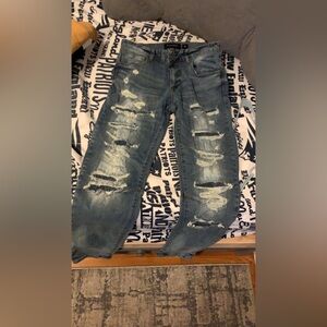 Distressed Blue Jeans for Men